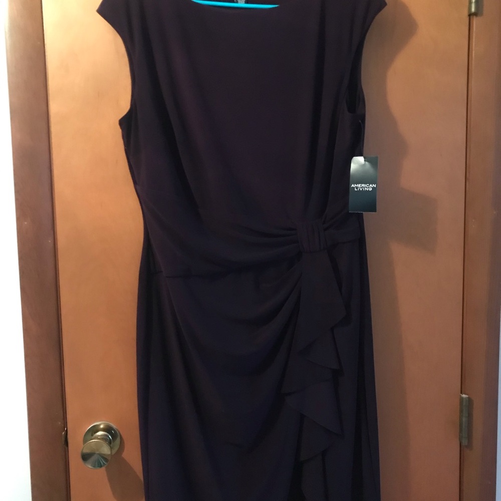 Dress, eggplant colored.